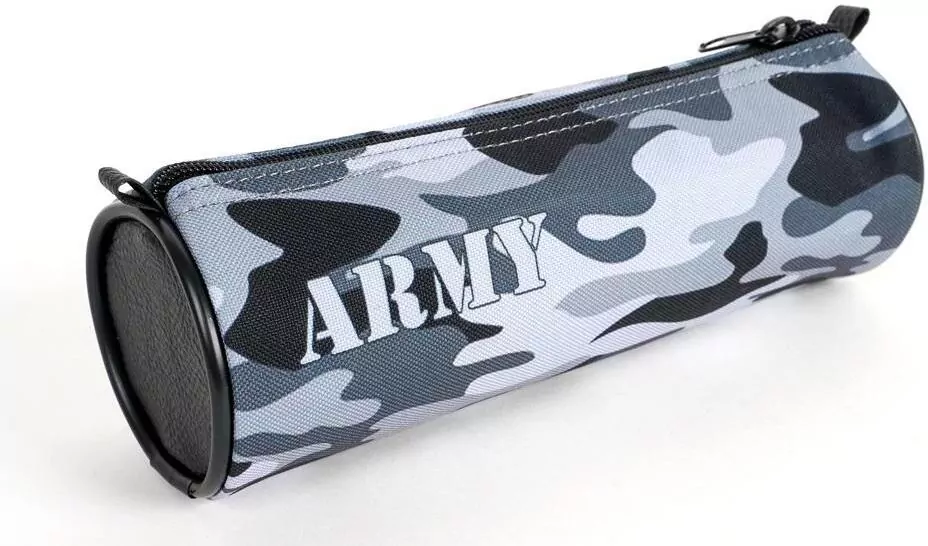 Piórnik rolka Army moro, szary - tantis.pl