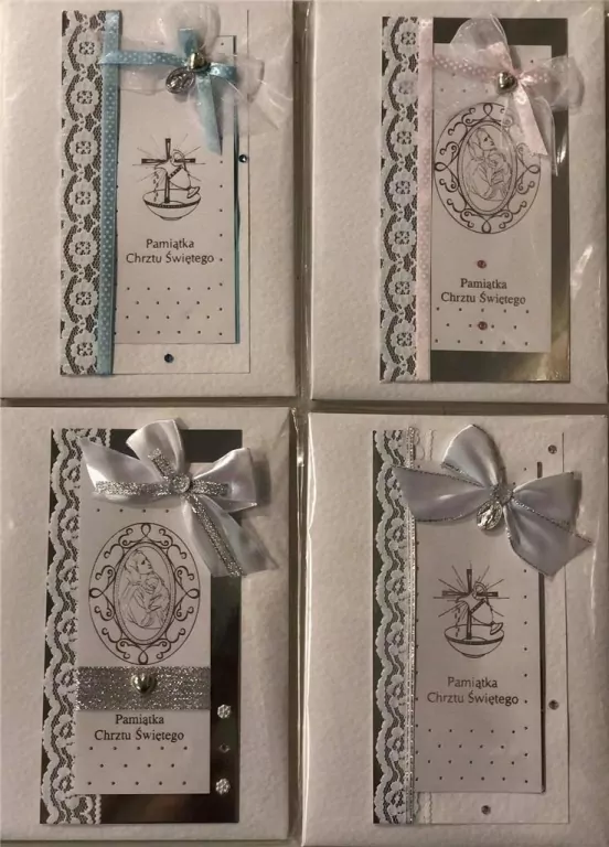 Książeczka ręcznie zdobiona A5 Chrzest Mix wzorów - tantis.pl