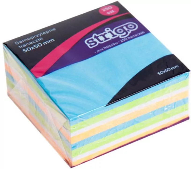 Karteczki samoprzylepne 50x50mm 250K neon+pastel - tantis.pl