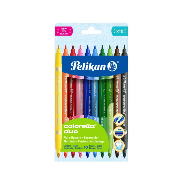 Flamastry Colorella Duo dwustronne 10kol. PELIKAN - tantis.pl