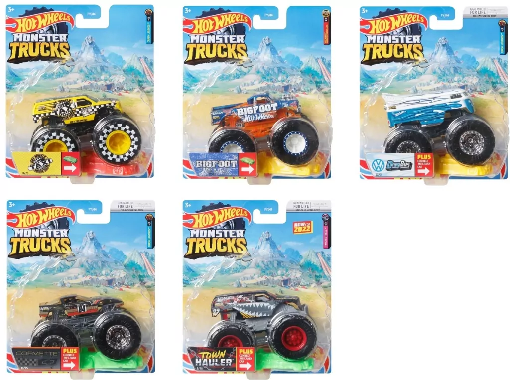 Hot Wheels. Monster Trucks Pojazd 1:64 - tantis.pl