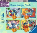 Ravensburger. Puzzle dla dzieci 2D 4w1. Disney Stitch - tantis.pl