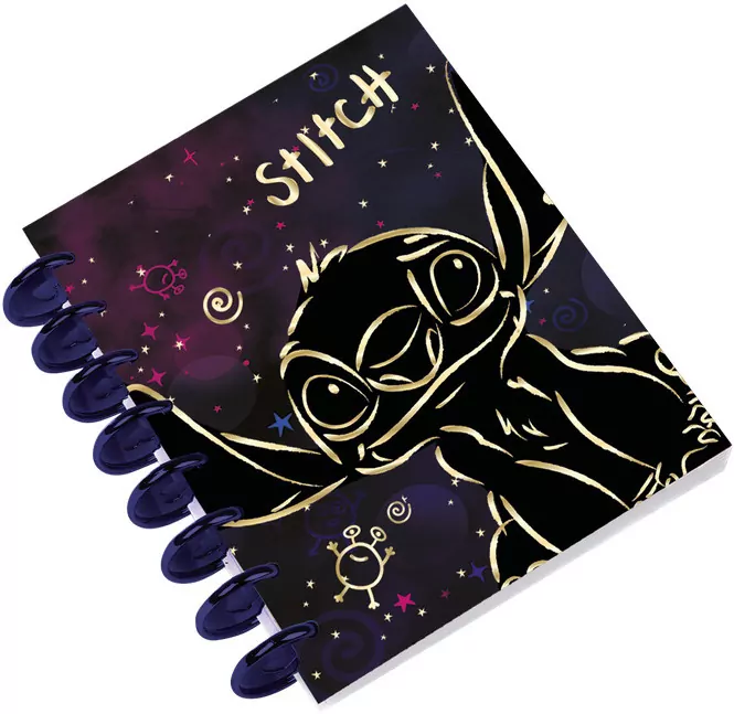 Kołobrulion B5 Disney Gold Stitch Big Ring 100 kartek wzór 2 - tantis.pl