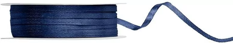 Tasiemka satynowa granat 3mm/50m - tantis.pl