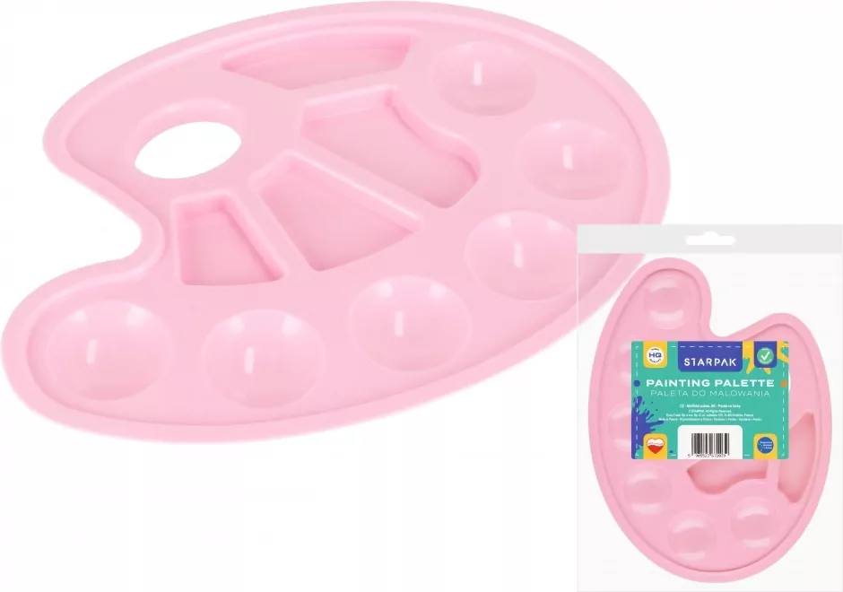 Plastikowa paleta do farb pastel róż - tantis.pl