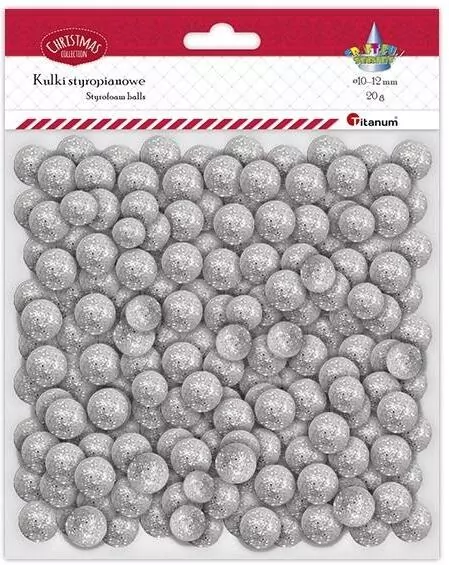 Kulki styropianowe mix srebrne 20g - tantis.pl