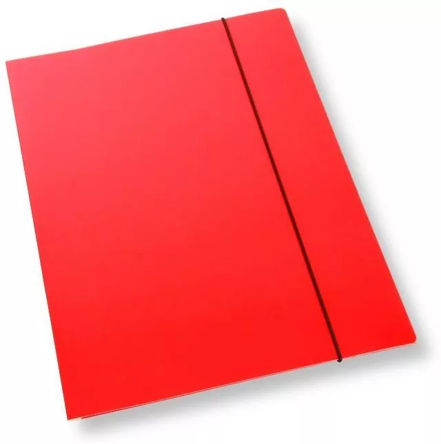 Teczka A4 z gumką lakier czerwona 350gsm - tantis.pl