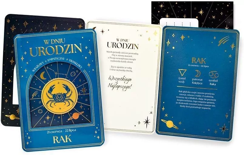 Karnet Urodziny (znaki zodiaku, Rak) - tantis.pl