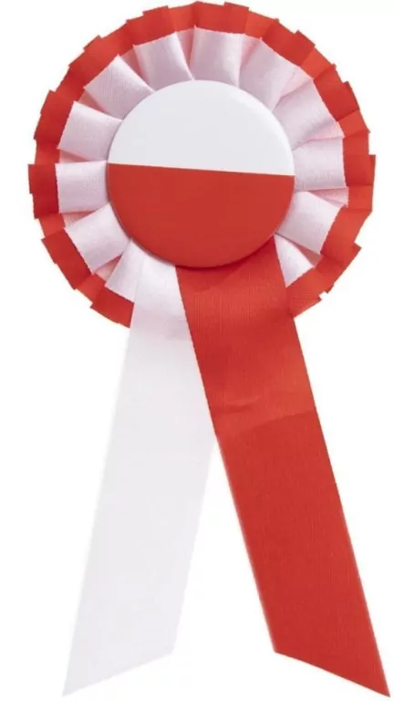 Kotylion biało-czerwony - tantis.pl