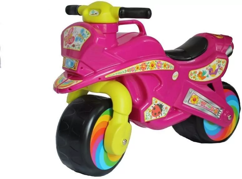 Jeździk biegowy Motorek różowy - tantis.pl