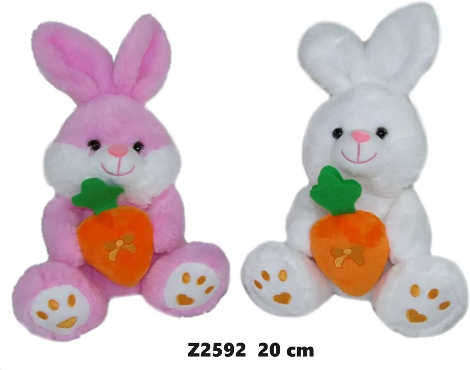 Zając króliczek z marchewką 20cm MIX - tantis.pl