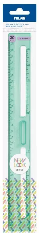 MILAN. Linijka 30cm New Look, zielona - tantis.pl