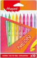 Flamastry neon 10 kolorów MAPED - tantis.pl
