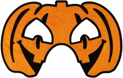 Maska na Halloween flokowana Dynia