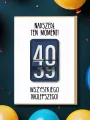 Karnet Urodziny 40 - tantis.pl