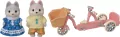 Sylvanian Families. Tandem na rowerze. Pieski Husky. Zestaw z figurkami - tantis.pl