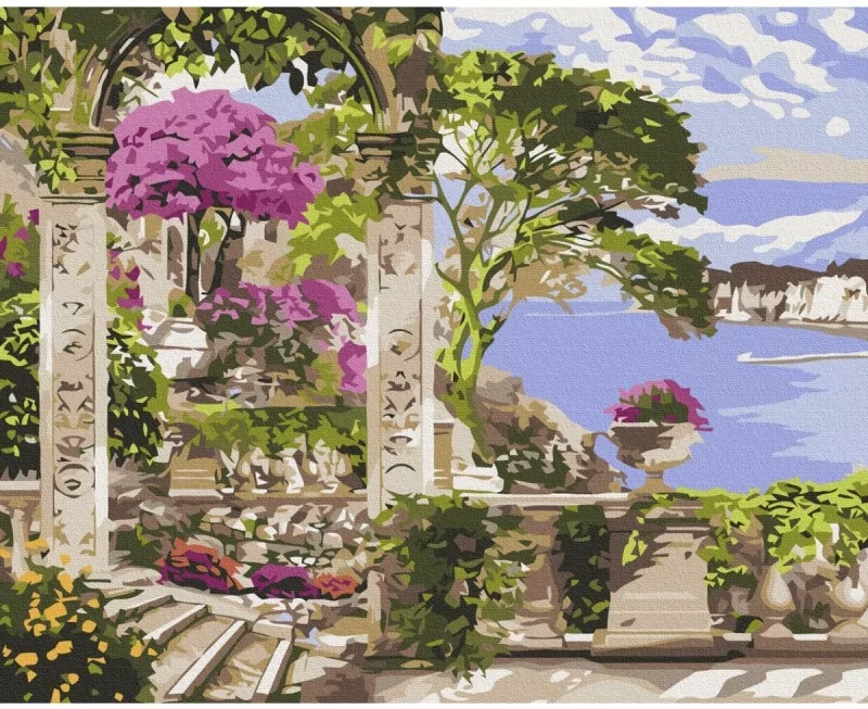 Malowanie po numerach BRUSHME 40x50 cm Kwiaty w ogrodzie - tantis.pl