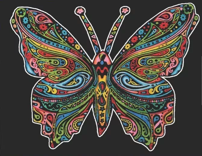 Kolorowanka welwetowa A4 Motyl - tantis.pl