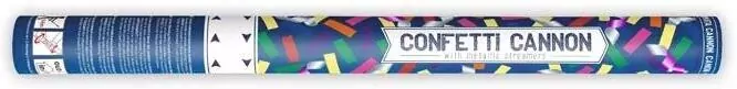 Tuba z konfetti i serpentynami mix 60cm - tantis.pl