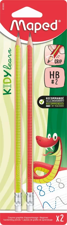 Ołówek z gumką+nakładka Kidy Learn HB MAPED - tantis.pl