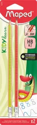 Ołówek z gumką+nakładka Kidy Learn HB MAPED