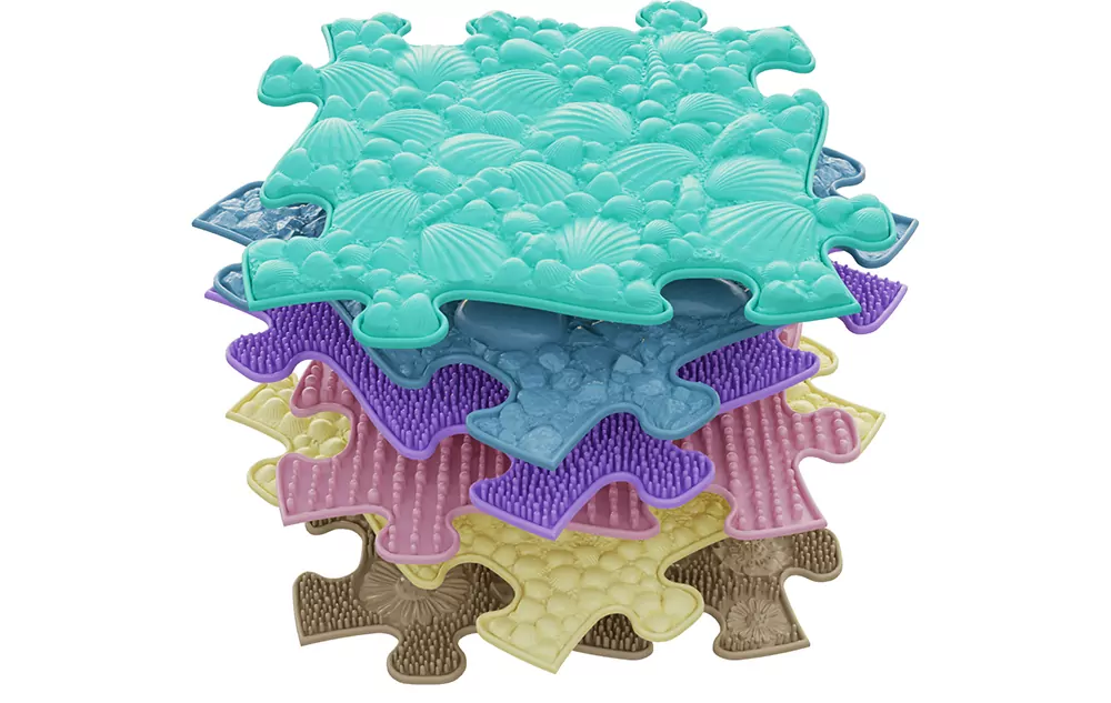 Mata podłogowa sensoryczna. Baby Set Pastel 6 elementów - tantis.pl