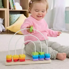 Fisher-Price Tęcza Drewniane koraliki Kształty - tantis.pl