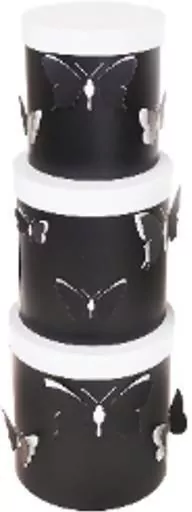 Pudełko Flower Box czarne serce ROZETTE - tantis.pl