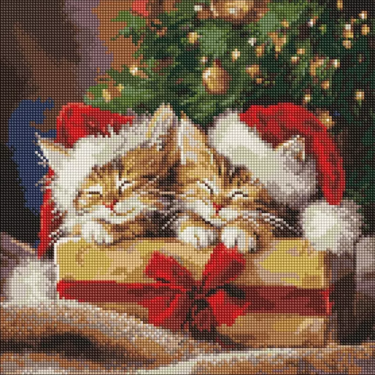 Diamentowa mozaika - Puszyste prezenty 40x40cm - tantis.pl