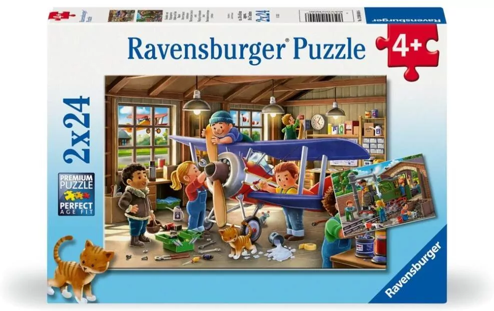 Puzzle dla dzieci 2D: Mechanicy w akcji 2x24el - tantis.pl