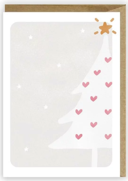 Kartka Boże Narodzenie Pastelowa choinka, eko K072 - tantis.pl