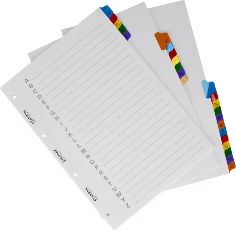 Starpak. Przekładka A4, kart Office A-Z - tantis.pl
