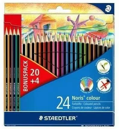Kredki Noris colour sześciokątne 24 kolory - tantis.pl