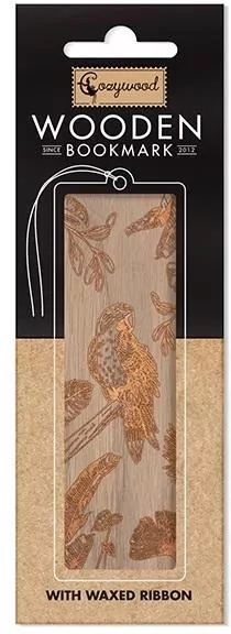 Zakładka drewniana złota. Papuga - tantis.pl