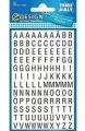 Naklejki czarne litery na białym tle - 6,5mm - tantis.pl