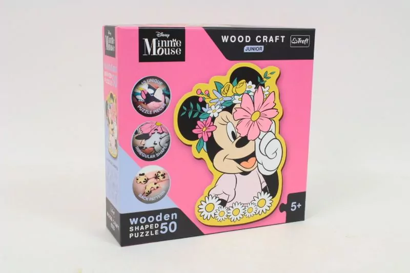 Trefl. Puzzle drewniane, W świecie Minnie, 50 elementów - tantis.pl