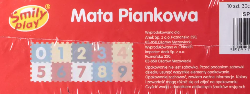 Mata piankowa pastelowa Cyfry - tantis.pl