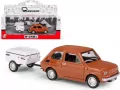 Fiat 126p + przyczepa Niewiadów Krótka brązowy - tantis.pl