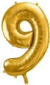 Balon foliowy 9 86cm złoty - tantis.pl