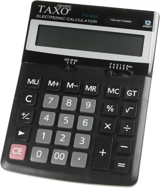 Kalkulator Taxo 12- pozycyjny TG-932 czarny - tantis.pl