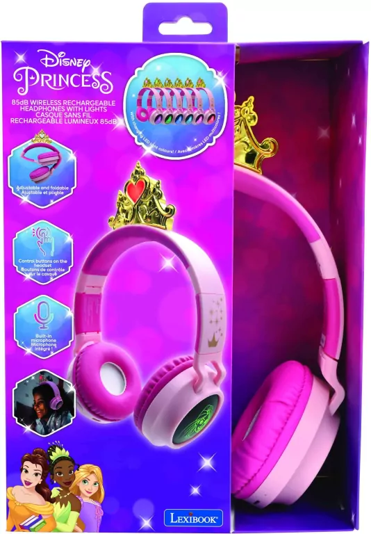 Słuchawki 2w1 Disney Princess Lexibook HPBT015DP - tantis.pl