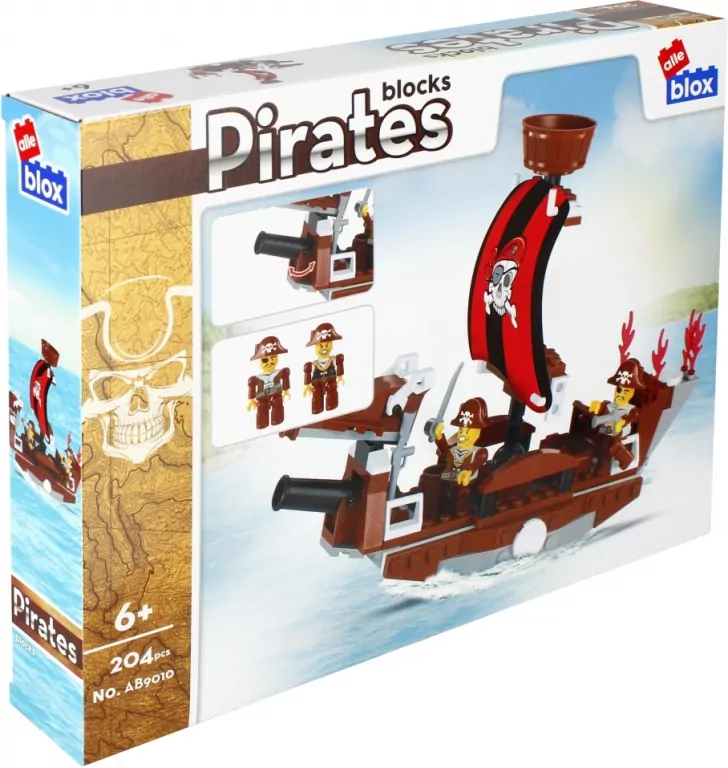 Klocki konstrukcyjne Alleblox Pirat 204 elementy AB9010 - tantis.pl