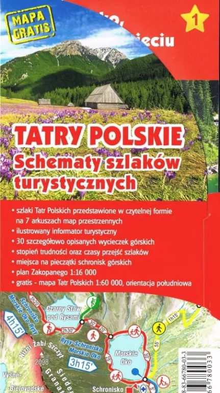 Tatry polskie. Schematy szlaków turystycznych - tantis.pl