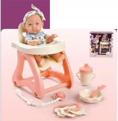 Lalka bobas z krzesełkiem 22cm