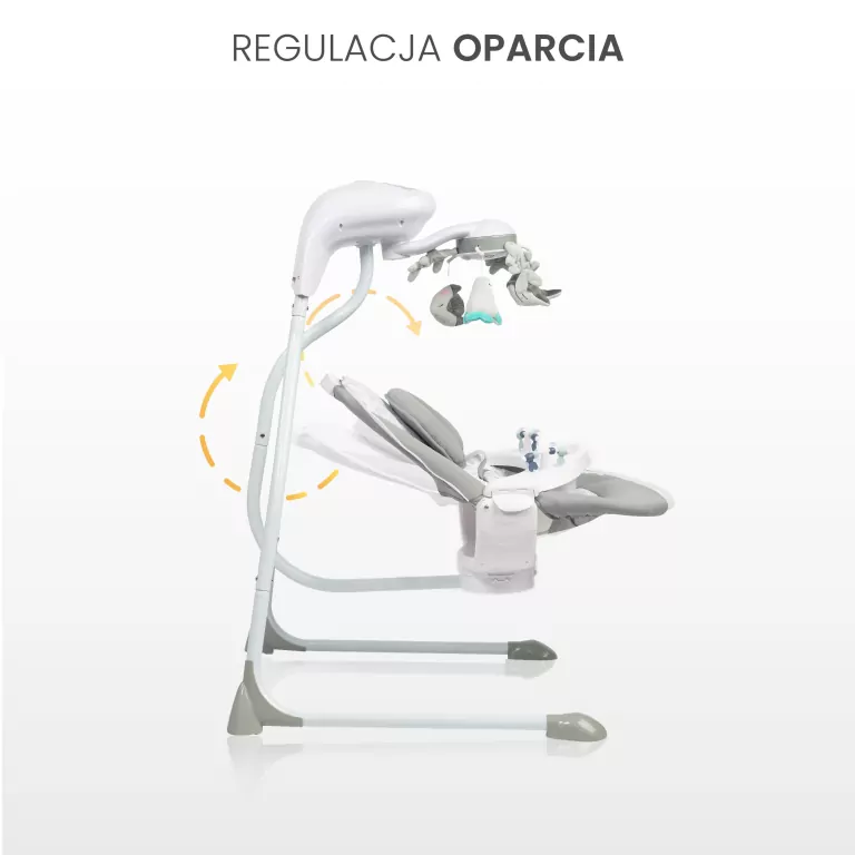 Caretero Huśtawka elektryczna Raffi light grey - tantis.pl