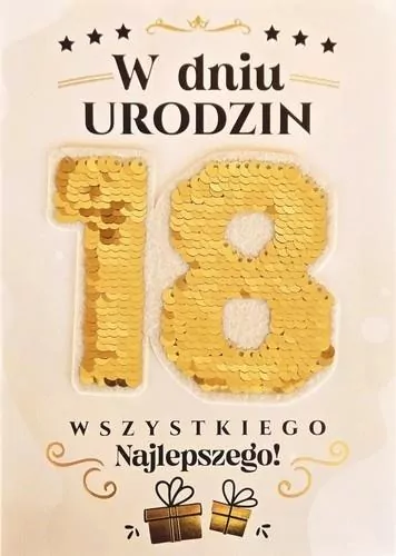 Karnet Urodziny 18 Cekiny - tantis.pl