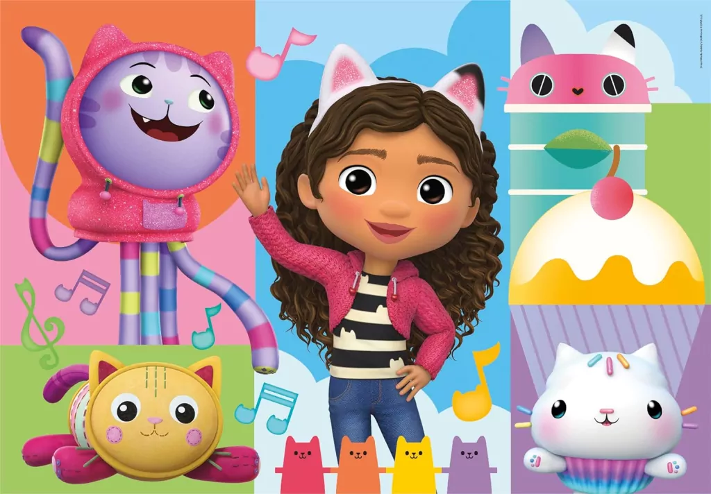 Clementoni. Puzzle 2x60. Super Kolor. Gabby's Dollhouse - tantis.pl