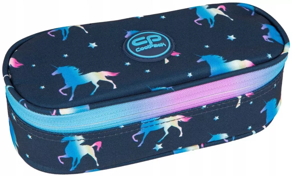 Piórnik owalny Coolpack campus blue unicorn - tantis.pl