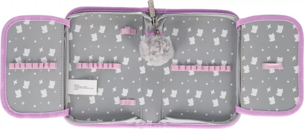 Piórnik 1zamek 2klapki bez wyposażenia Kitty plusz - tantis.pl