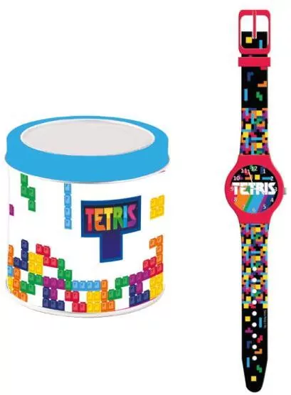 Zegarek analogowy w puszce Tetris - tantis.pl